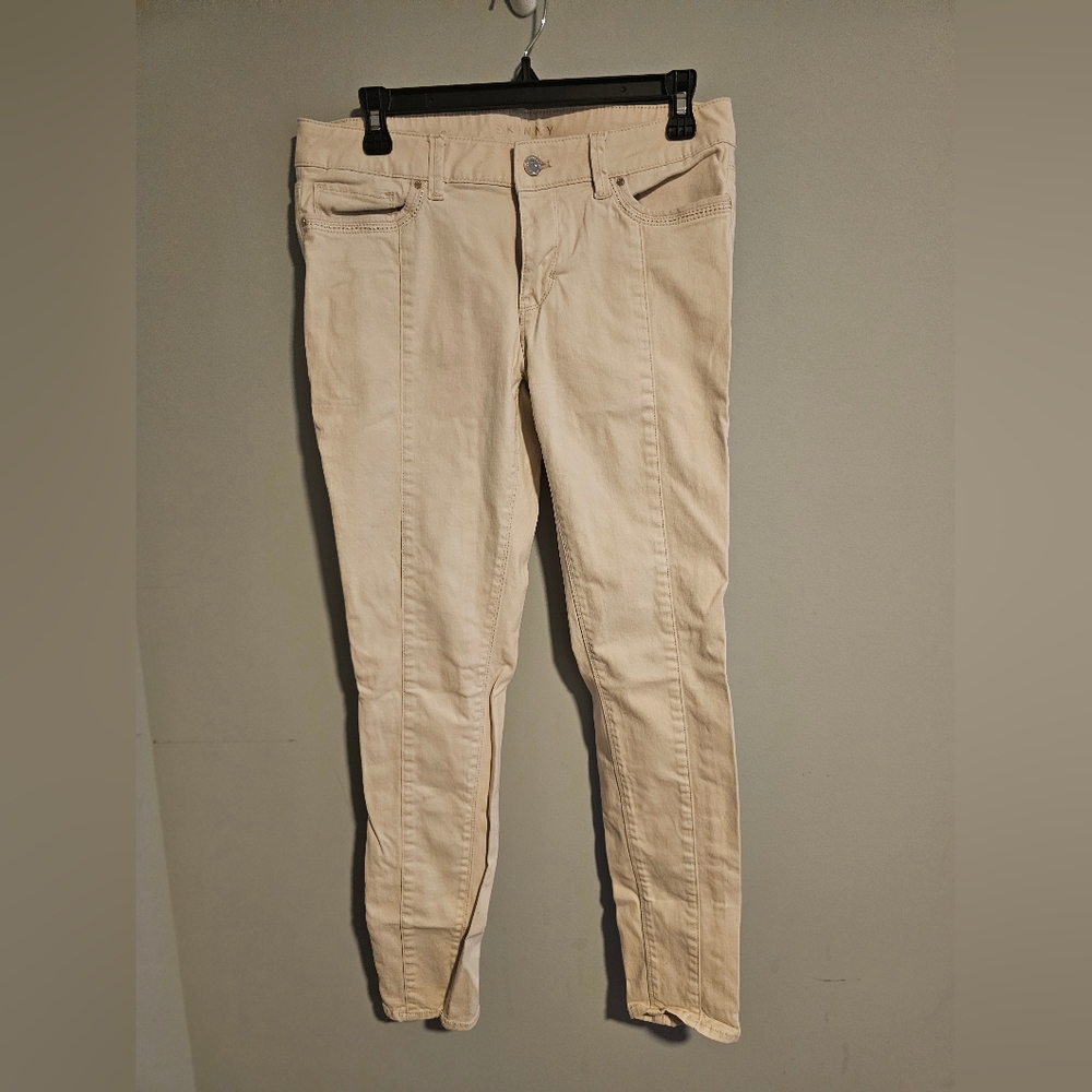 WHBM Ivory Women's Skinny Jeans | Size 6